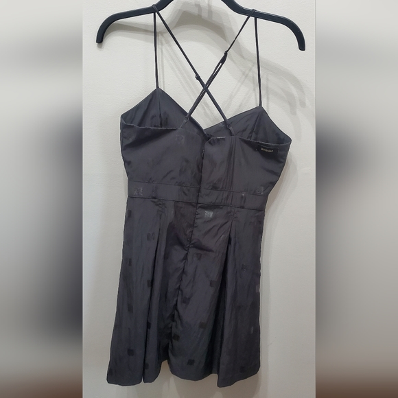 INSIGHT BLACK SPAGHETTI STRAP MINI FIT AND FLARE DRESS WITH POCKETS - Picture 5 of 11